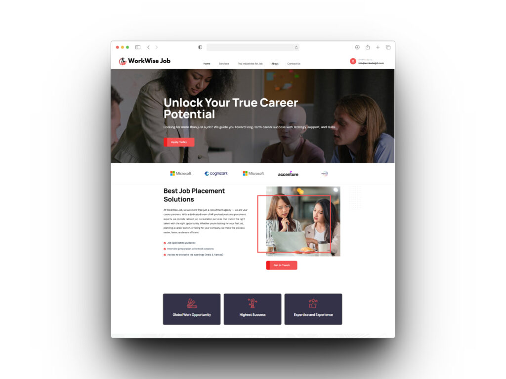 career consulting wordpress website